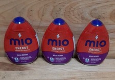 3 BTLS: MiO Energy "ACAI BERRY" Liquid Water Enhancer 1.62oz Bottle caffeine K