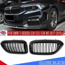 For  2017-2020 BMW 5 Series G30 G31 G38 Front Kidney Grill Grille Black Pair UK