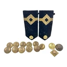 ** MILITARY BUTTONS & EPAULETTES ** WW1 WW2 ERA RN CROWN ANCHOR LOT BADGES