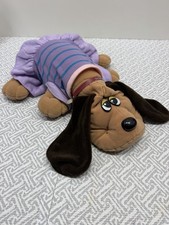 Vintage 1985 Tonka Pound Puppies Brown Plush Dog Floppy Ears With Outfit 18  
