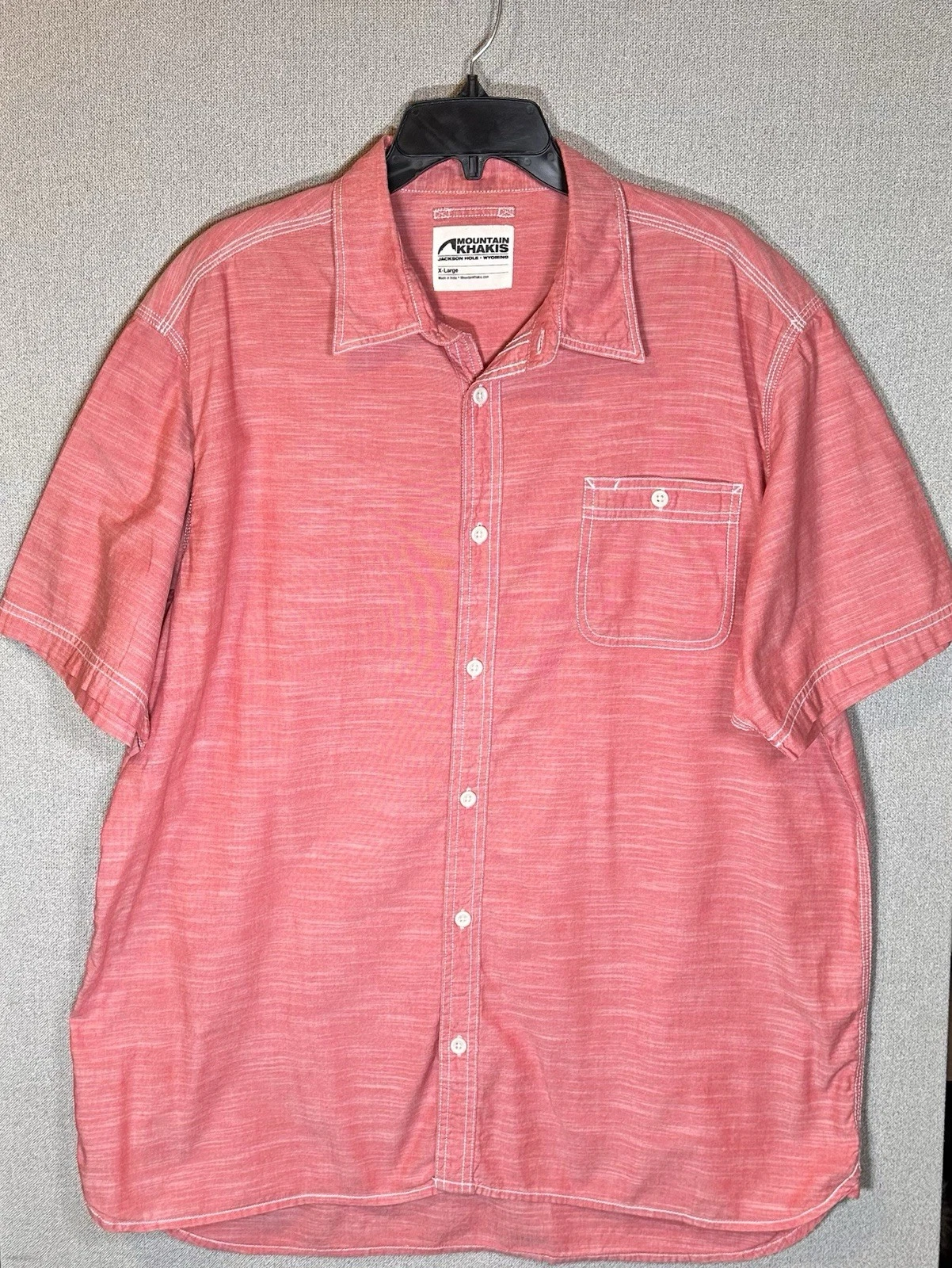Mountain Khakis Outdoor Hiking Camping Shirt Mens XL Red 100% Cotton S/S
Opens in a new window or ta