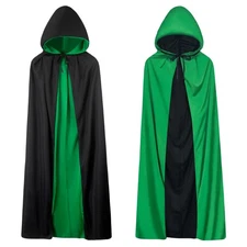 Capas con capucha de bruja vampira unisex, disfraces de Halloween para mujer