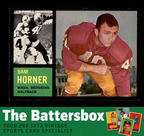 Sam Horner #167 1962 Topps card