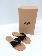 UGG Zahara Flip Flop Sandals Black Gum UK 8 EU 41