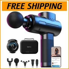 Bluetooth Muscle Massage Gun with 5 Heads & Carry Case—Ultimate Relaxation Tool