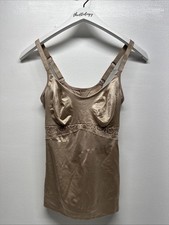 Ruby Ribbon Camisole Cami Shaper Tank Top Shirt Sleeveless 3024 Tan Nude Size 34