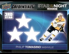 2021-22 UD Credentials #3SR-4 Philip Tomasino Star of the Night: 3rd Star