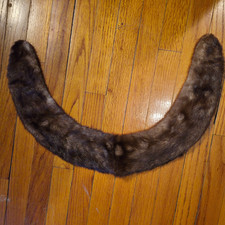 Vintage Dark Brown Mink Fur Collar - Very Nice