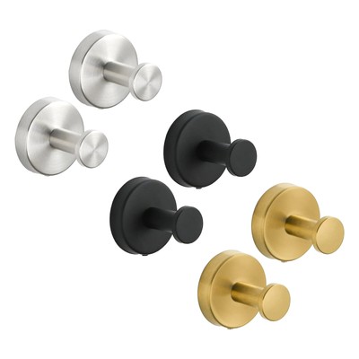 Bathroom Towel Robe Coat Hook Stainless Steel Wall Mounted Hooks Door Hanger