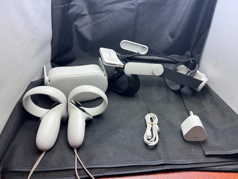 Meta Quest 2 VR Headset 128GB with 2 Controllers - Upgraded Head Strap