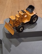 Yellow Cast Iron Or Metal Made In THE USA Farm EQUIPMENT Tractor With Plow