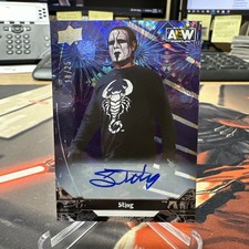 2023 Upper Deck AEW Sting Pyro Auto 18/25 SP #44