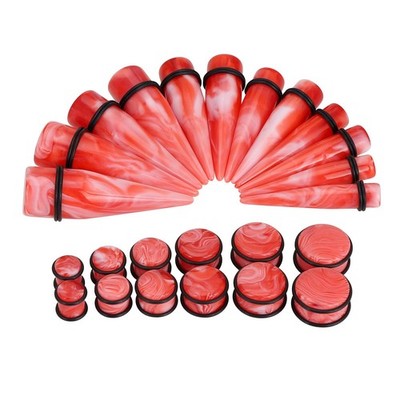 Oyaface 24PC Big Gauges Kit Ear Stretching 00G-20mm Acrylic Taper Plugs Pierc...