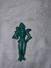 Vintage 1950s Archer Hard Plastic Green Space Woman with Baby 4"