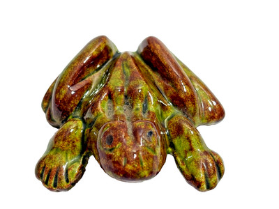 Vintage 1970s Fertility Frog Ceramic Naughty Kitschy Anatomically 'Correct' Male