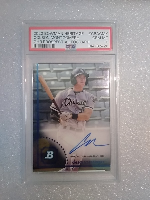 2022 Bowman Heritage Colson Montgomery Auto PSA 10