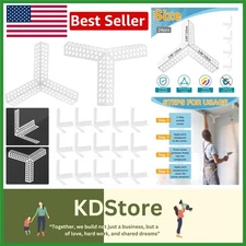 24 Pcs Corner Bead Set for Drywall Repair 3 Way Reinforced Plastic Wall Corne...