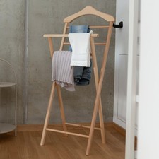 Herrendiener Stummer Diener Holz Buche massiv klappbarer Kleiderbutler Garderobe