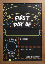 First Day Last Day of School Double Sided Dry Erase Sign 9.17 x 13.27