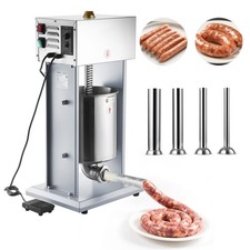 VEVOR Electric Sausage Stuffer 22 LBS / 10 L with Foot Pedal 4 Filling Tubes