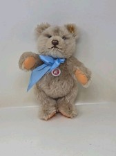 STEIFF TEDDY BEAR BLUE RIBBON