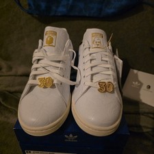 Adidas Bape~ Stan Smith~30th Anniversary Trainers ~White ~Mens UK Size  7.5