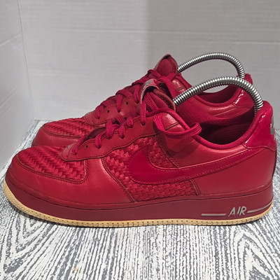 Nike Air Force 1 '07 LV8 Low Top Red/White-Silver Woven Men s 718152-605