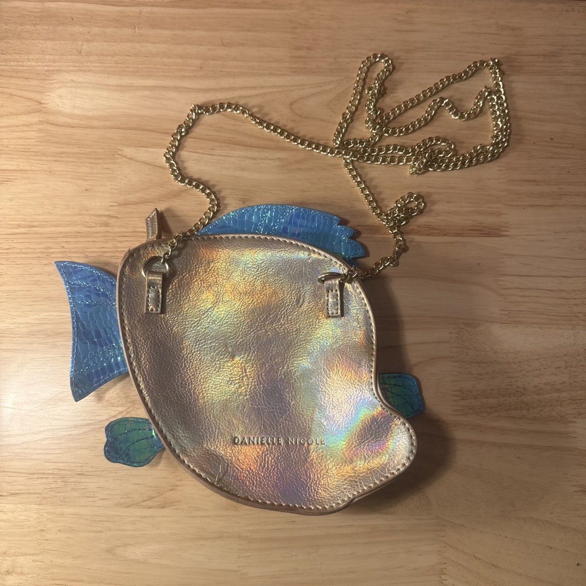 Danielle Nicole Disney Little Mermaid Flounder Small Crossbody Bag