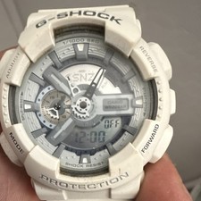Casio G-SHOCK GA-110C White Resin Quartz Sport Watch Analog Digital 200m