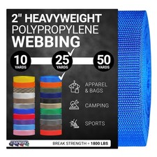 Strapworks Heavyweight Polypropylene Webbing 2" x 25yd Pacific Blue
