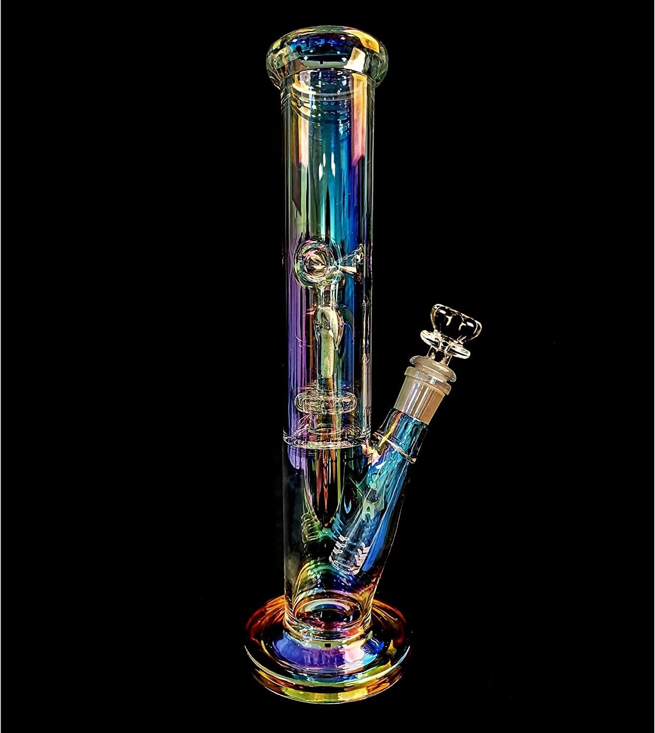 12 Glass Bong Heavy Water Pipes Handmade Thick Plating Hookah 14mm Bowl. Available Now for 39.99