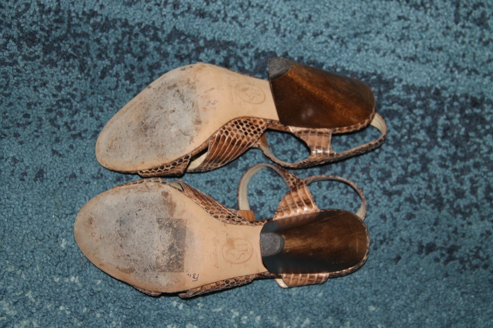 Pretty Python Print ASH Heel Sandals Size 37 EU M… - image 4