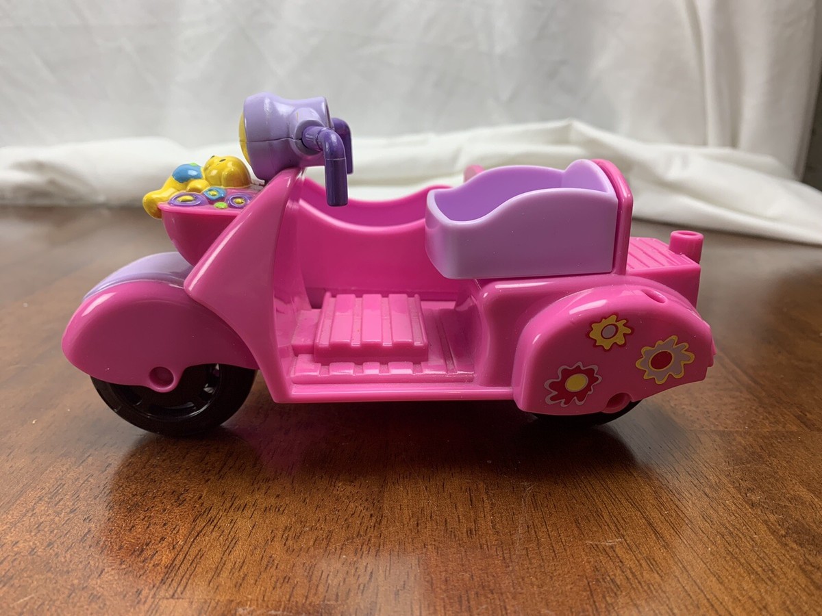 Fisher Price little people scooter sidecar pink motorcycle