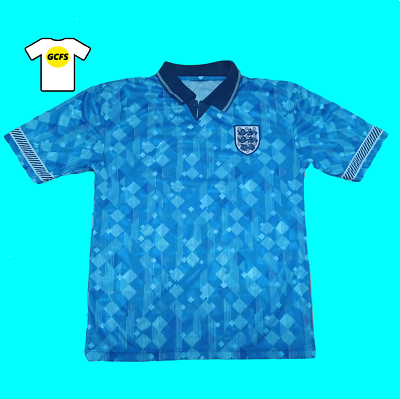 ENGLAND 1990-1992 THIRD FOOTBALL SHIRT SCORE DRAW REISSUE SIZE M 