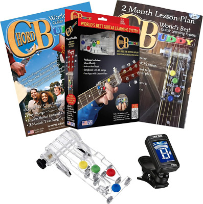 Guitar Learning System with Chord Buddy, Tuner, Lesson Plan & Songbook