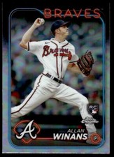 2024 Topps Chrome 249 Allan Winans Refractor Atlanta Braves RC Baseball Card