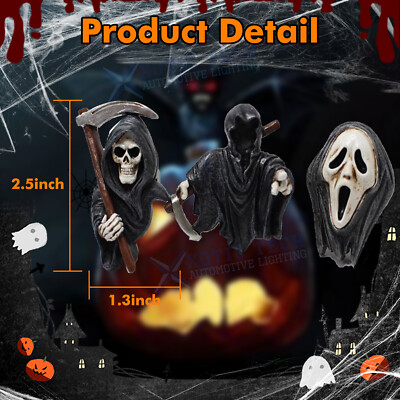 3 Packs Skeleton Ghost Car Freshener Air Vent Clips Kit Halloween