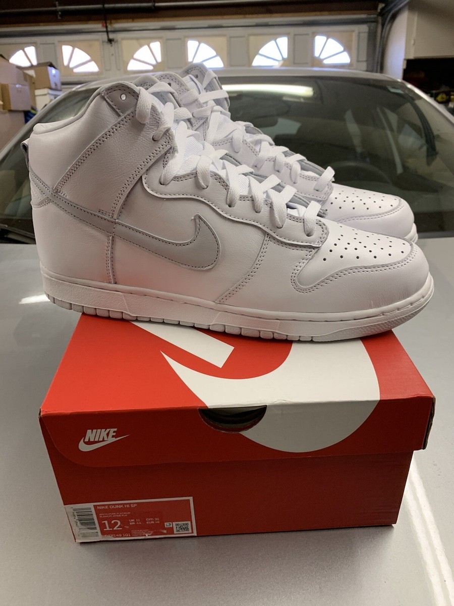 Nike Dunk High Hi White Grey Pure Platinum - New Size 12 Nike Dunk High Hi White Grey Pure Platinum - New Size 12
