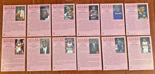 Fleer Dikembe Mutombo 1992 edizione limitata set completo inserti 1-12 - Foto 2 di 5