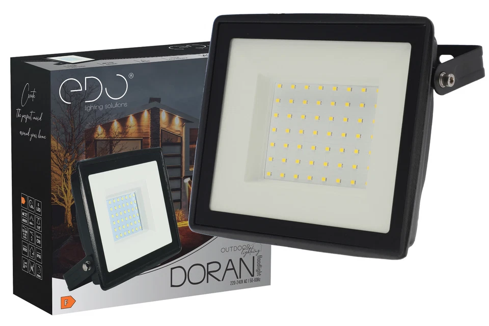 Projecteur LED extérieur étanche DORAN 50W 4000K IP65 EDO SOLUTIONS