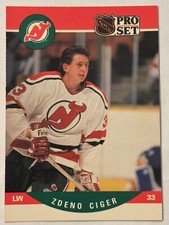 1990-91 Pro Set #619 Zdeno Ciger New Jersey Devils