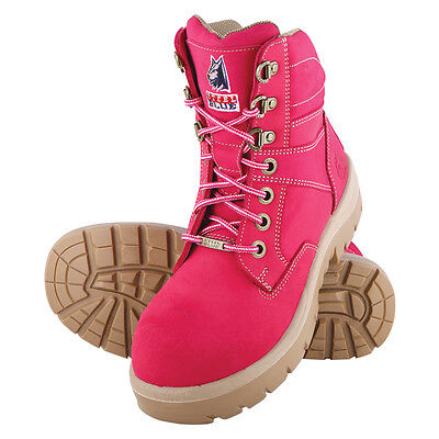 womens pink work boots