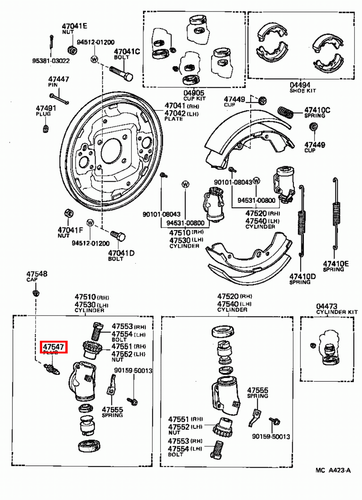 Genuine Toyota Dyna 100 YH81 YH80 LH80 Front Drum Brake Bleed Nipple x2 - Picture 11 of 12