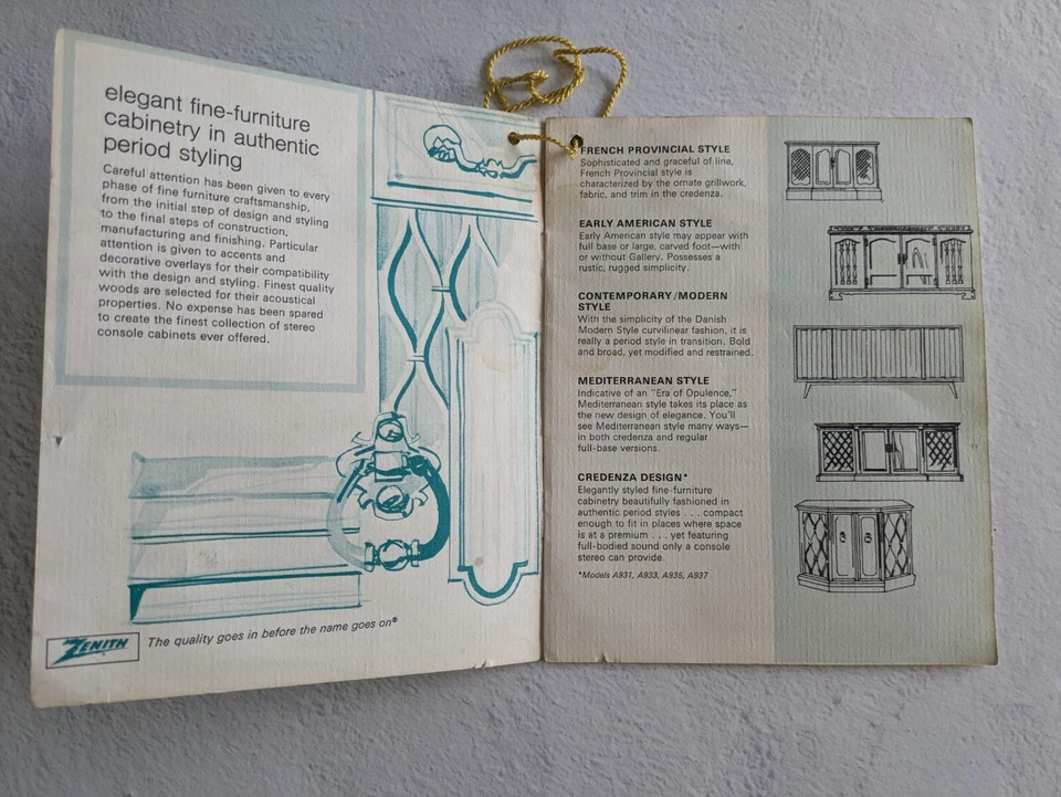 Zenith high fidelity solid-state stereo 60W Amp Adverting  booklet Vintage - Image 3 of 4