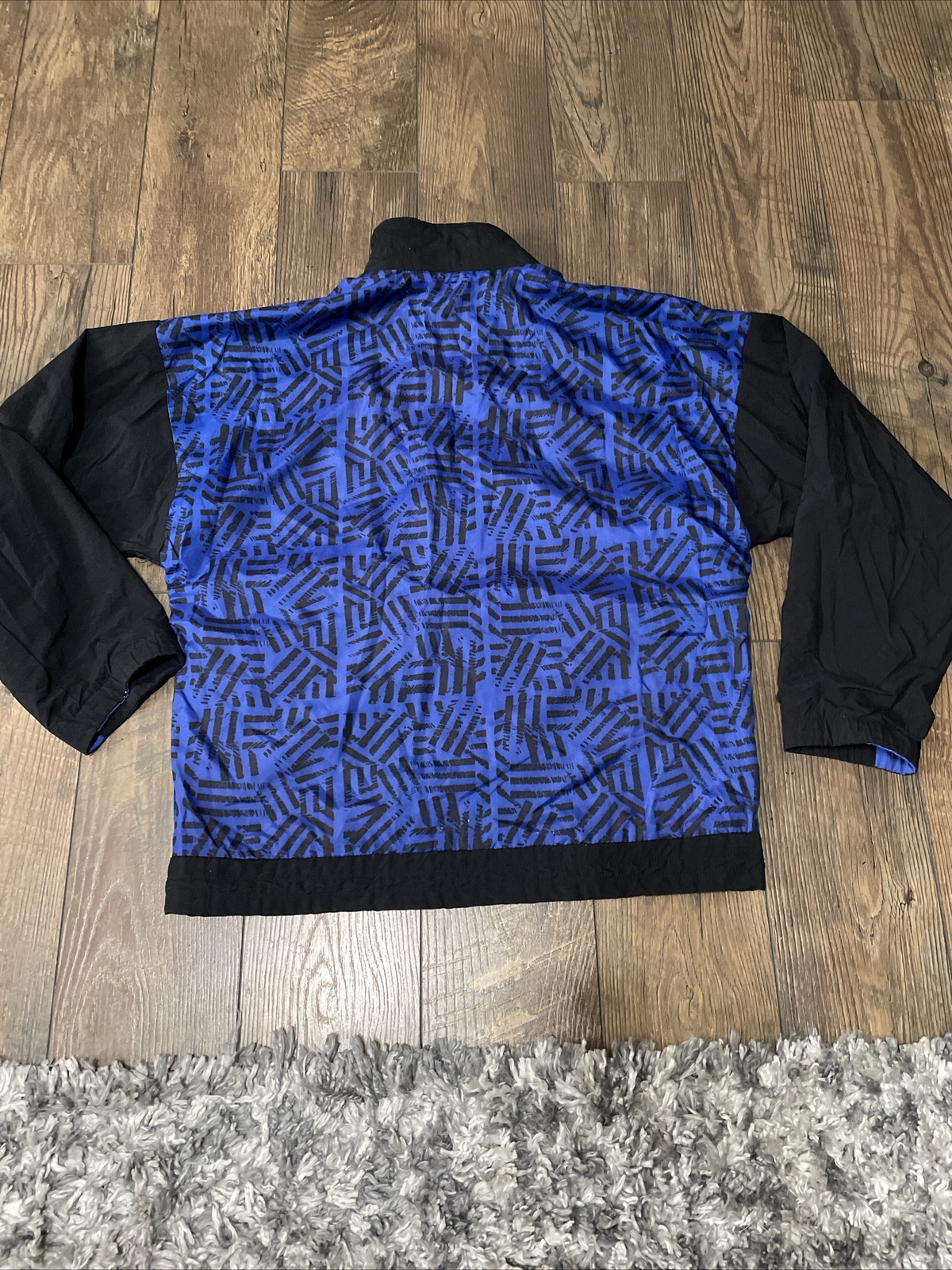 Adidas reversible jacket All Over  print blue Bla… - image 4