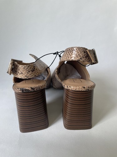 M&S MARKS AND SPENCER UK 7 SNAKESKIN EFFECT SLINGBACK SHOES/SANDALS - VEGAN - Picture 4 of 5