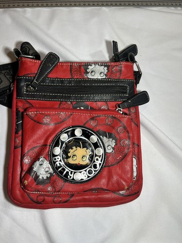 BETTY BOOP RED SHOULDER BAG FAUX LEATHER