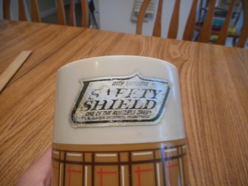 Vintage Aladdin Brown Plaid Thermos - Picture 4 of 5