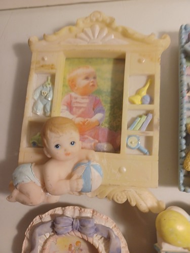 Lot of 4 - Vintage 3D Childrens Kids Baby Frames -Newborn Bears - Picture 6 of 7