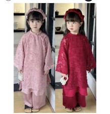 Ao Dai Little Girl Red 6-7-8 Years With Pants